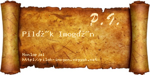 Pilák Imogén névjegykártya